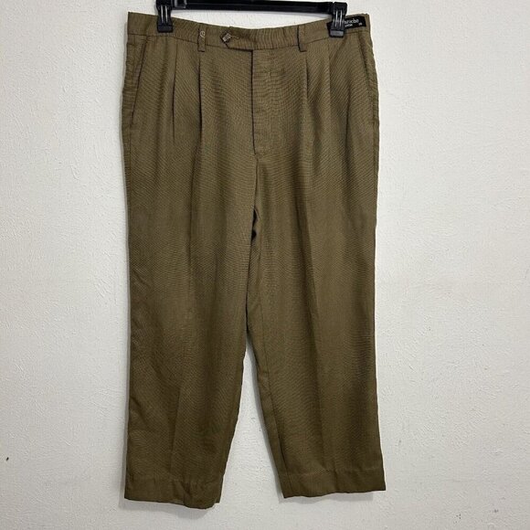 Guy Laroche Other - Guy Laroche Vintage Men's Pleated Pin Check Dress Trousers Pants Size 36 Luxury